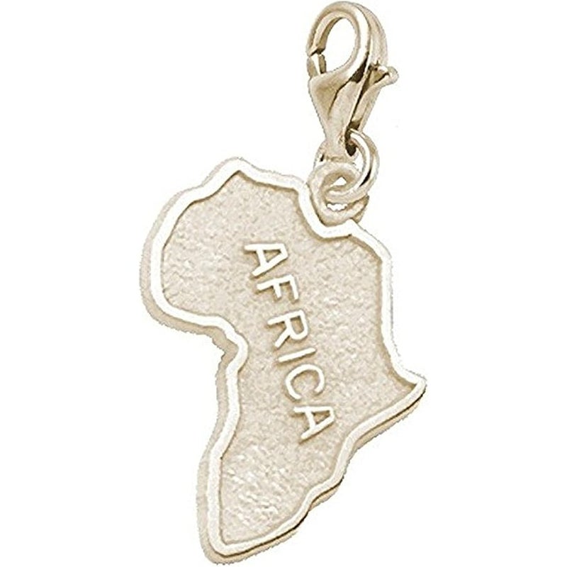 Africa Charm with Lobster Claw Clasp, Charms for Bracelets and Necklaces